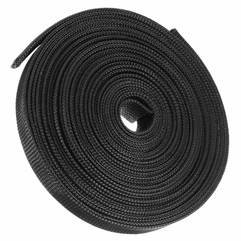 3/5M Black Insulated Braid Sleeving 1-50mm Tight PET Wire Cable Gland Protection Cable Sleeve  Data Line Protection Wire Cable