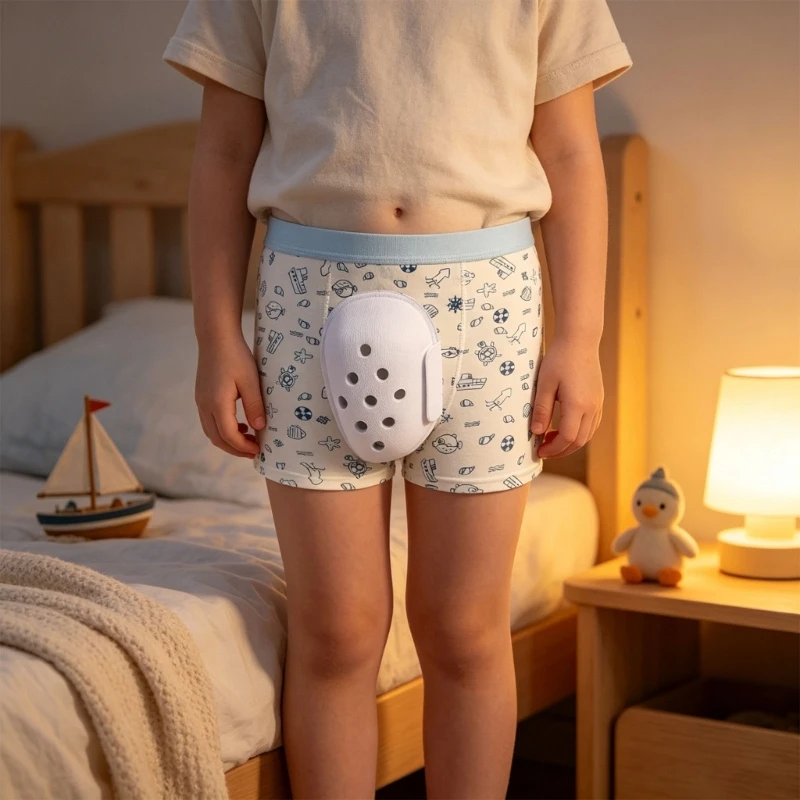 Cotton Fabric Recovery Underwear for Boys After Circumcision, Brief Design with Elastic Waistband for Sleep Daily 15UB