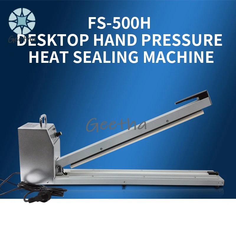 FS-500H Desktop Hand Pressure Heat Sealing Machine Plastic Bag Aluminum Foil Tea Paper Bag Plastic Sealing Packaging Machine