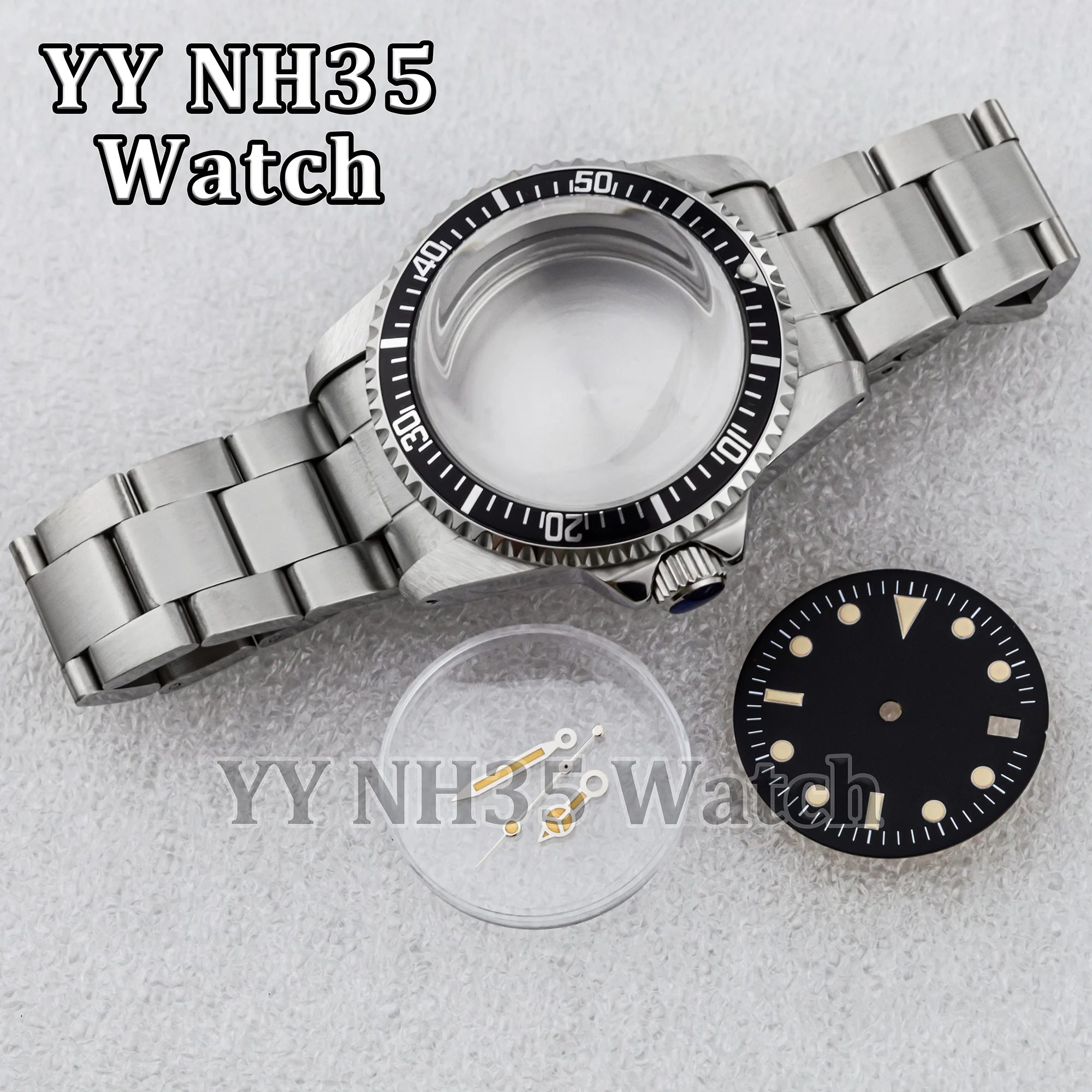 

High Quality NH35 Case for SUB GMT Stainless Steel 10ATM Waterproof 39mm Watch Case fit NH34/NH35/NH36 Movement Watch Mod Parts