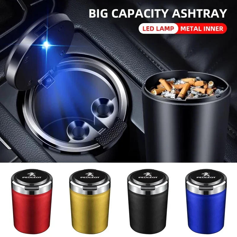 

1pcs Car Supplies Cigarette Ash Holds Cup For Peugeot 208 3008 308 2008 207 107 508 607 106 406 407 307 206 301 Accessories