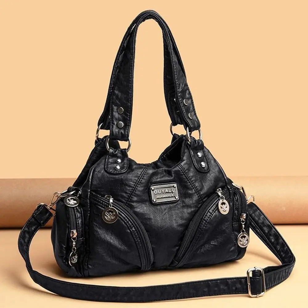 Luxury Vintage Women Shoulder Bag Designer Trend Handbags Soft Leather Top-handle Crossbody Bags Exquisite Messenger Bag