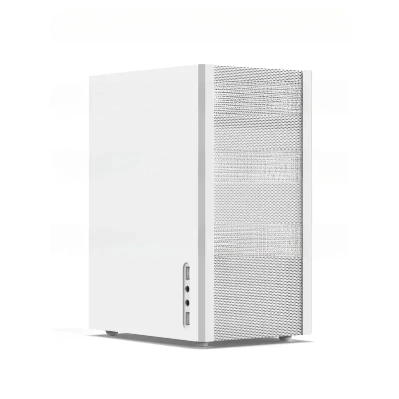 デスクトップ用アルミニウム合金シャーシ,タワースタイル,空冷ポータブルメッシュ,白いSFX,ストレートシャーシ,R2ライダー,新品,2024