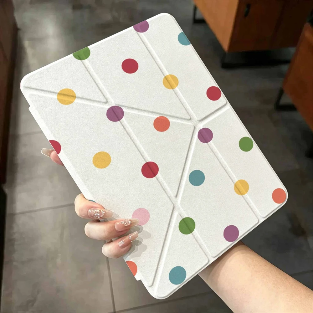 Popular Colored Dots For iPad mini Air Pro 13 12.9 11 10.9 10.5 10.2 9.7 8.3 7.9 inch 5 6 7 8 th Pen slot Tablet Case