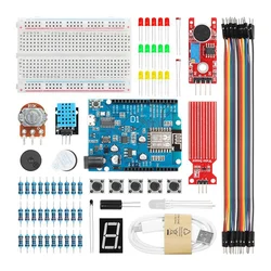 Kit di avviamento di base per programmazione Arduino D1ESP8266 Wifi R3 componente Kit di elettronica fai da te Set completo educativo