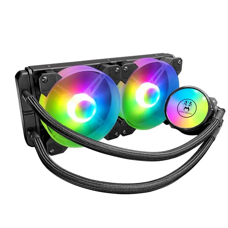 

CoolMoon CPU AIO Cooler For Intel/AMD,CPU Water Cooling Kit 120/240mm Radiator Support Addressable 5V ARGB M/B SYNC