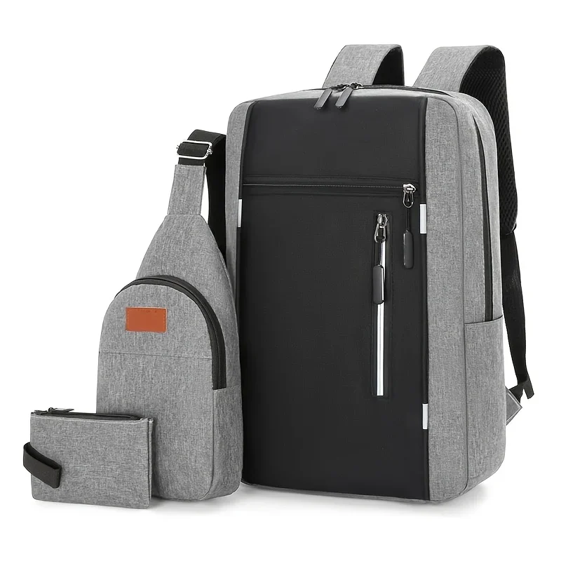 Three-piece Suit Business Oxford Cloth Shoulder Bag, Multi-Functional Laptop Backpack for Travel and Commuting