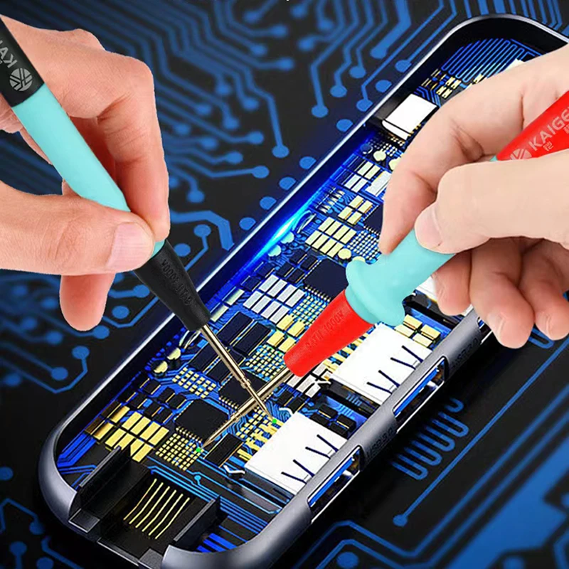 Wrcibo Digital Multimeter Probe Test Leads 1000V 20A Replaceable Probe Superconducting Probe Accurate Measurement Needle Cable