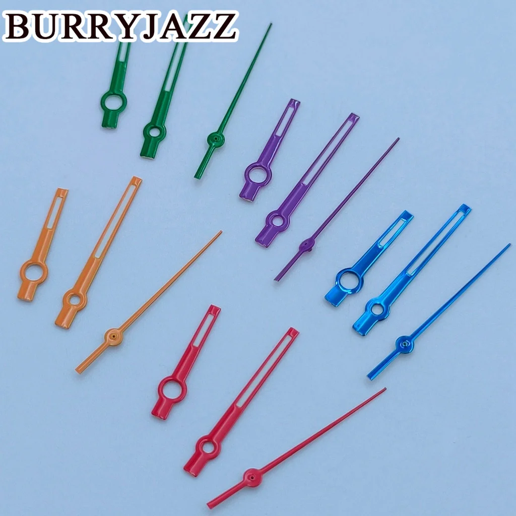 BURRYJAZZ NH35 NH36 NH38 7S26 7S36 4R35 4R36 Watch Hands Blue Green Purple Red Orange Hands Green Luminous