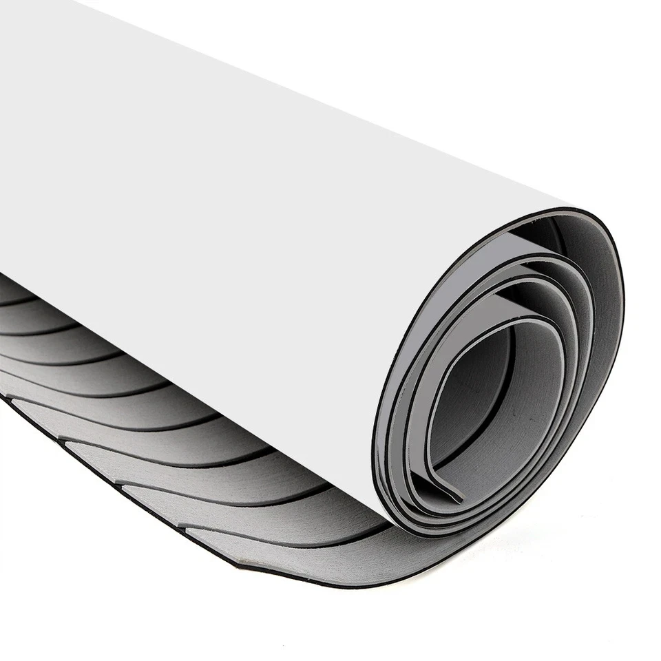 Decking per barche in finta teak in schiuma EVA 2400 * 600mm Tappetino per pavimenti marino impermeabile Yacht Pontone Barche a motore grigio Nero