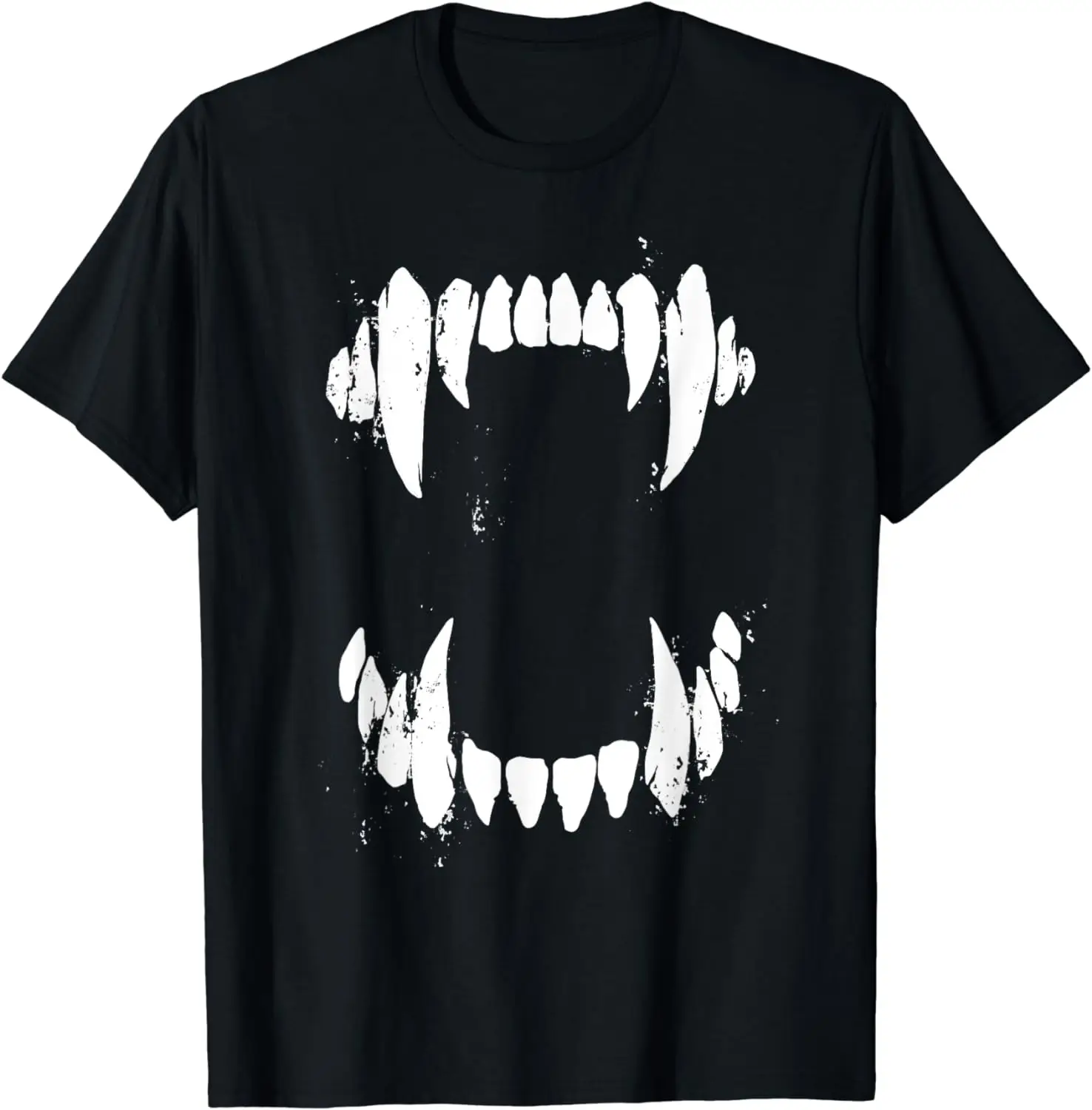 Halloween Horror Wolf Dog Vampire Monster Teeth Costume T-Shirt