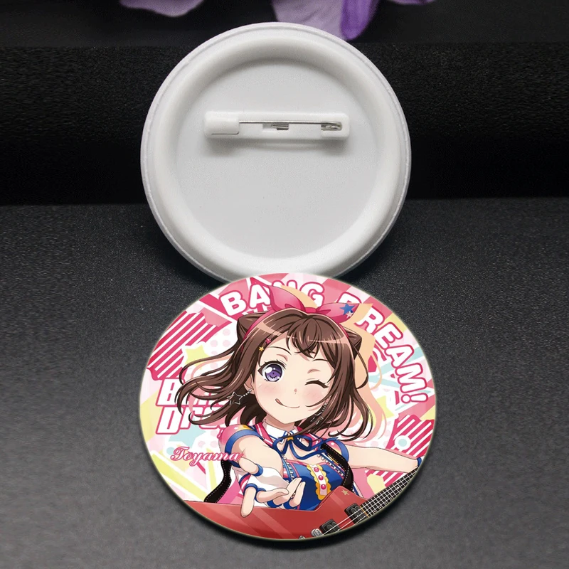 32/44/58mm Anime Bang Dream Brooch Bag Decor Collection Badge Cute Cartoon Cosplay Lapel Pins Jewelry Gifts Handmade Accessory