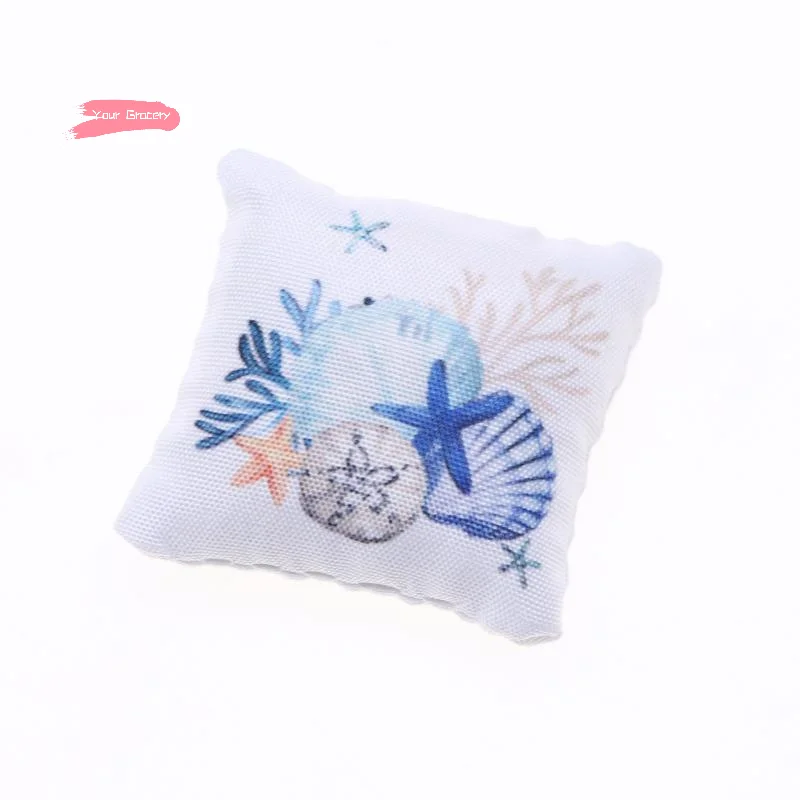 3 pezzi estate oceano spiaggia cuscino casa delle bambole divano in miniatura ornamento modello giocattoli per accessori decorativi casa delle bambole