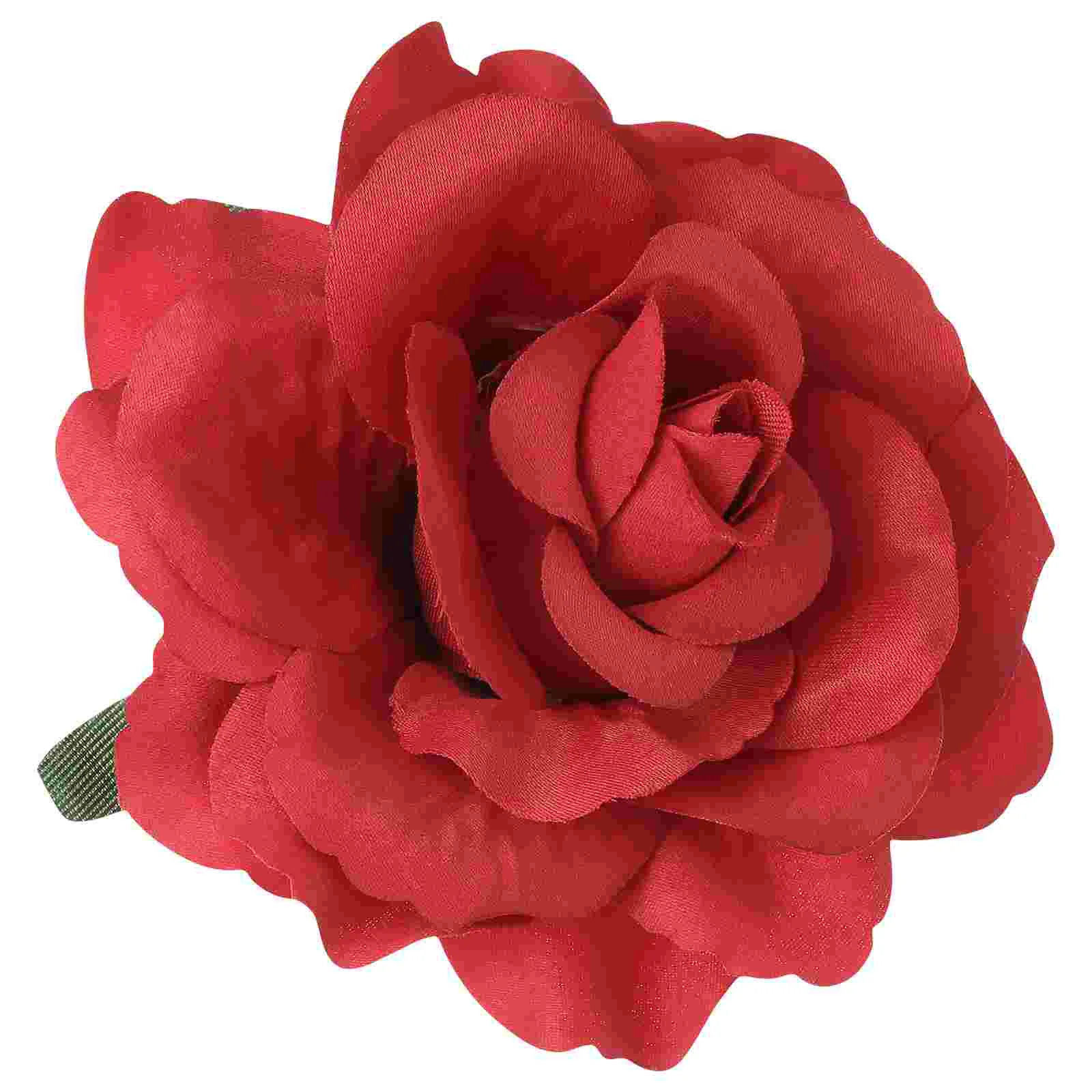 2 in Pin Artificial Flowers Retro Decor Rose Hair Clip Clips for Girls Brooch Jewelry Banquet