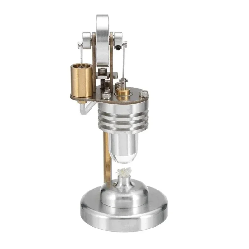 Stirling Engine Kit Micro Vertical Engine Model External Combustion Engine Physics Experiment Toy  for Students  Adults