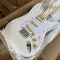 Free Shipping White electric guitar High-quality materials Popular design Mahogany body22 fretsSSS pickups