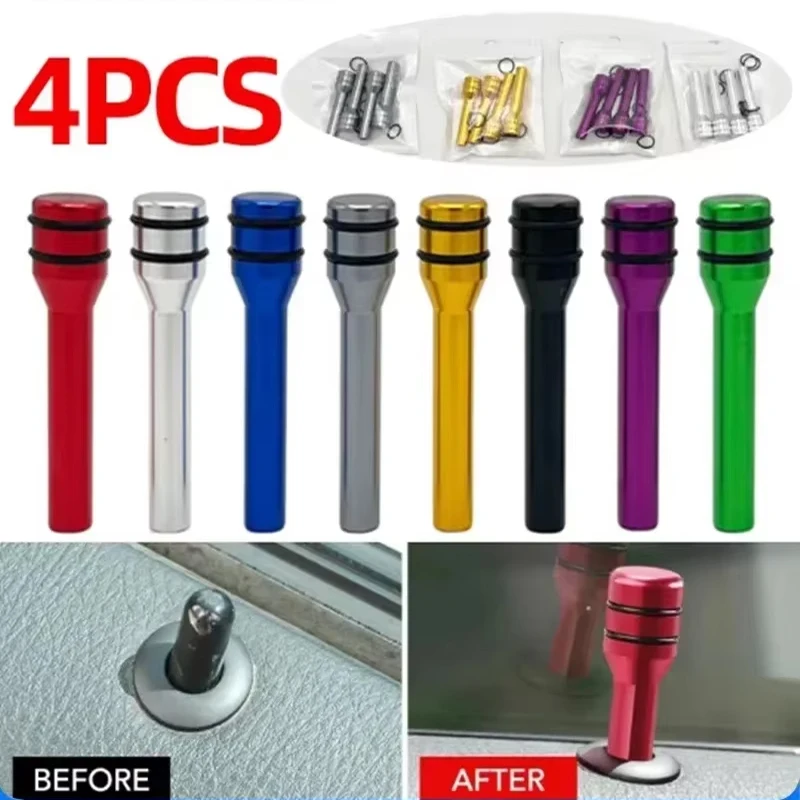 2/4Pcs Car Door Lock Pin Door Lock Rod 49mm Knob Pull Security Insurance Auto Universal Security Door Lock Picking Latch Pins