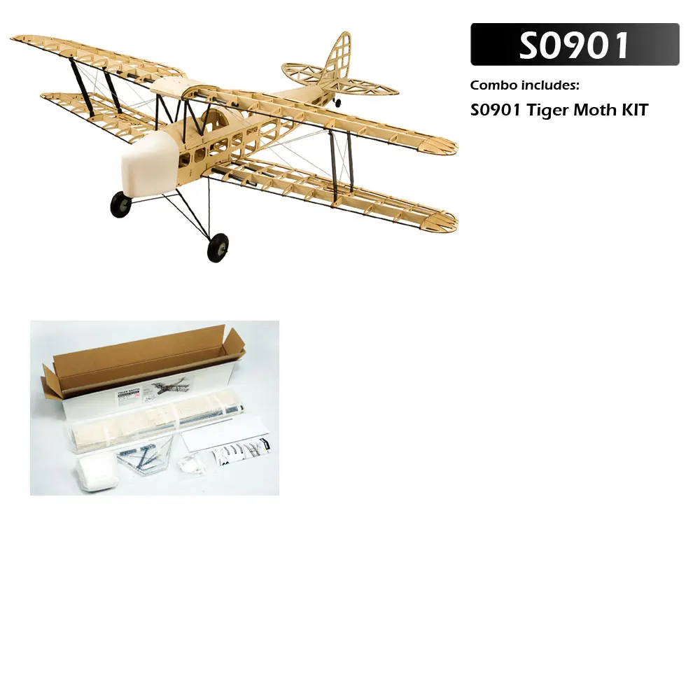 DW Hobby 1,4M Tiger Moth Doppeldecker-Bausatz – 55 Zoll Balsaholz EP/GP ARF S0904 – Detail 15