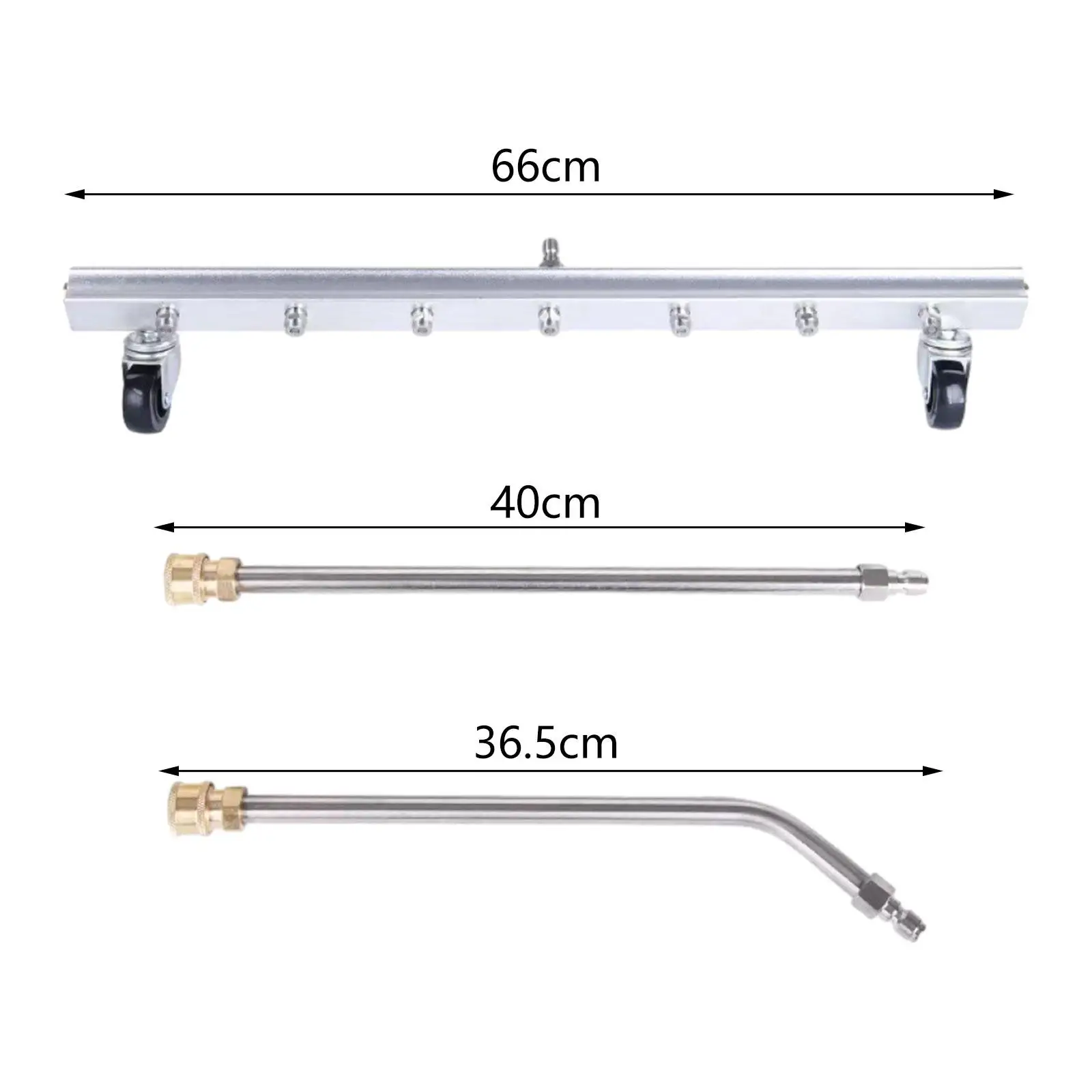 Pressure Washer Undercarriage Cleaner Extension Wand Water Broom under Car Washer Attachment for Trucks Sidewalks Patios SUV