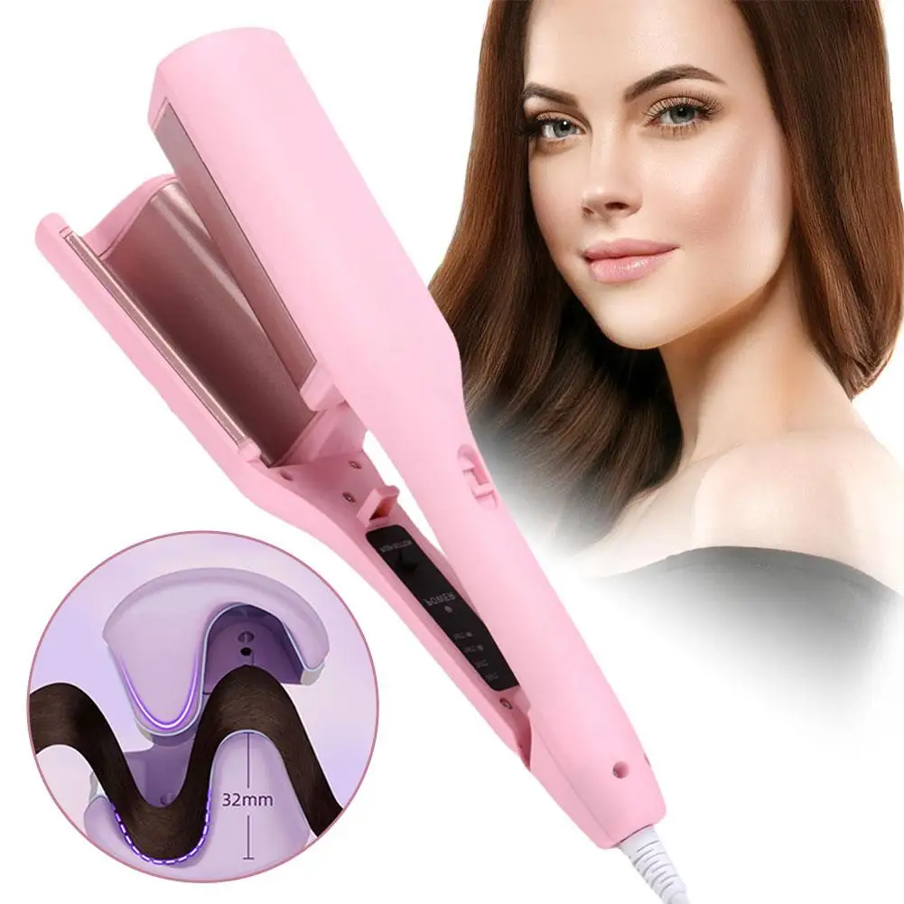 

220V Curling Iron Portable Cute Big Wave Hair Curler Fast Hair Hair Heating Egg Curler Rolls Waver F8O8