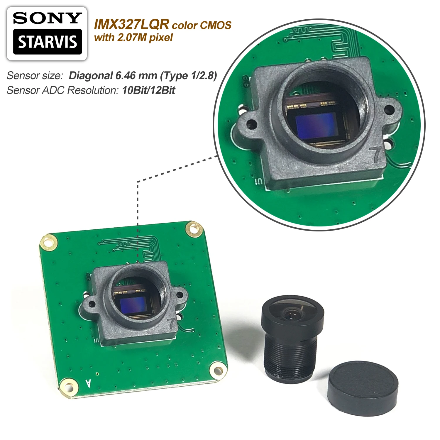 Raspberry Pi Industrial Camera Module STARVIS IMX462 Color or Mono