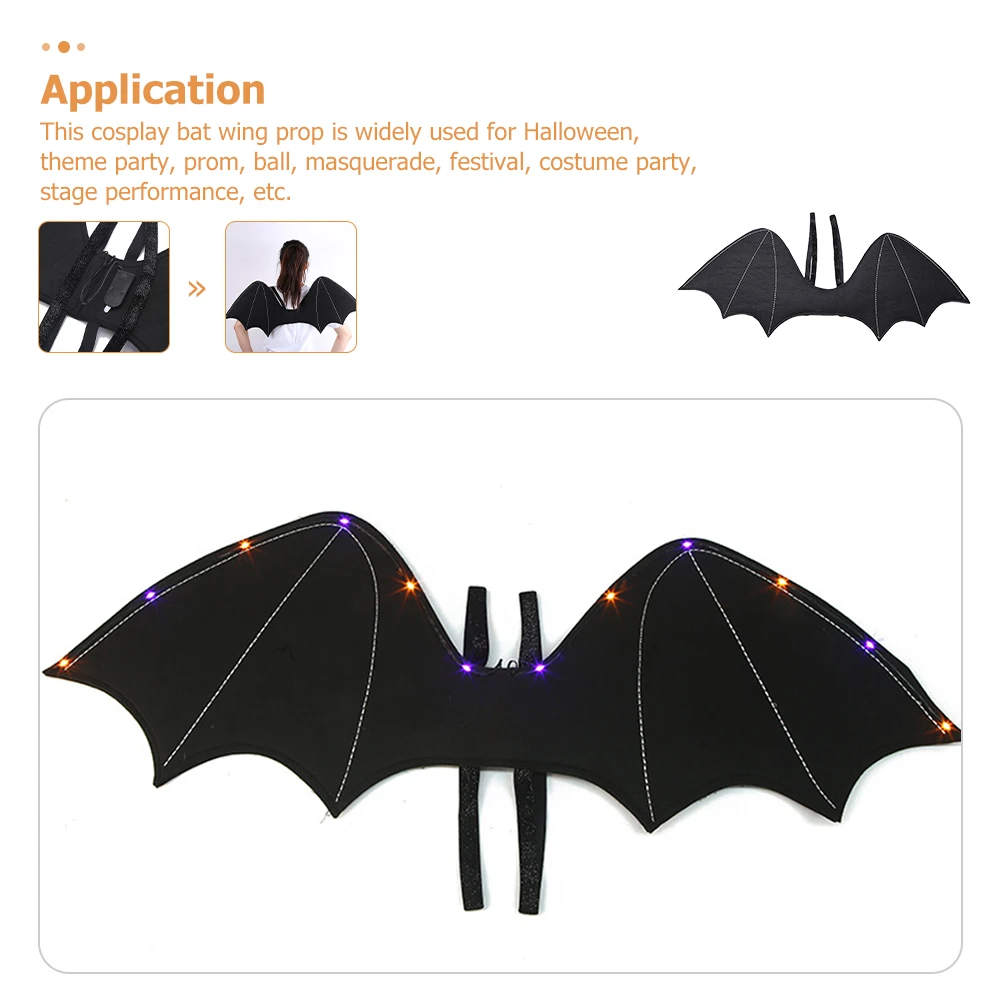 

Bat Wing Props Decor Party Favors Girl Performance Iron Halloween Cosplay Child Costume