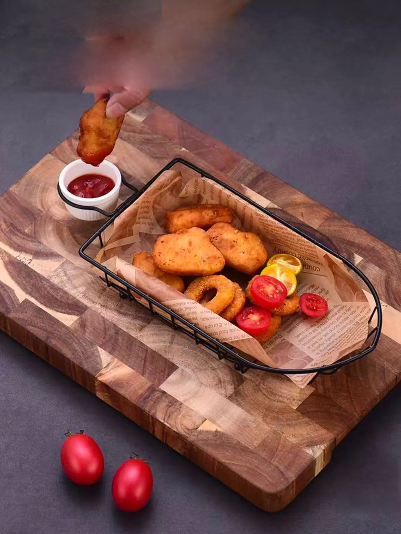 Cesta para patatas fritas estilo americano con forma de barco, creativa, para pollo frito, restaurante occidental, alitas de pollo, aperitivos, pan, cesta de bar, cubo para alimentos fritos, plato de comida, vajilla, 1 unidad