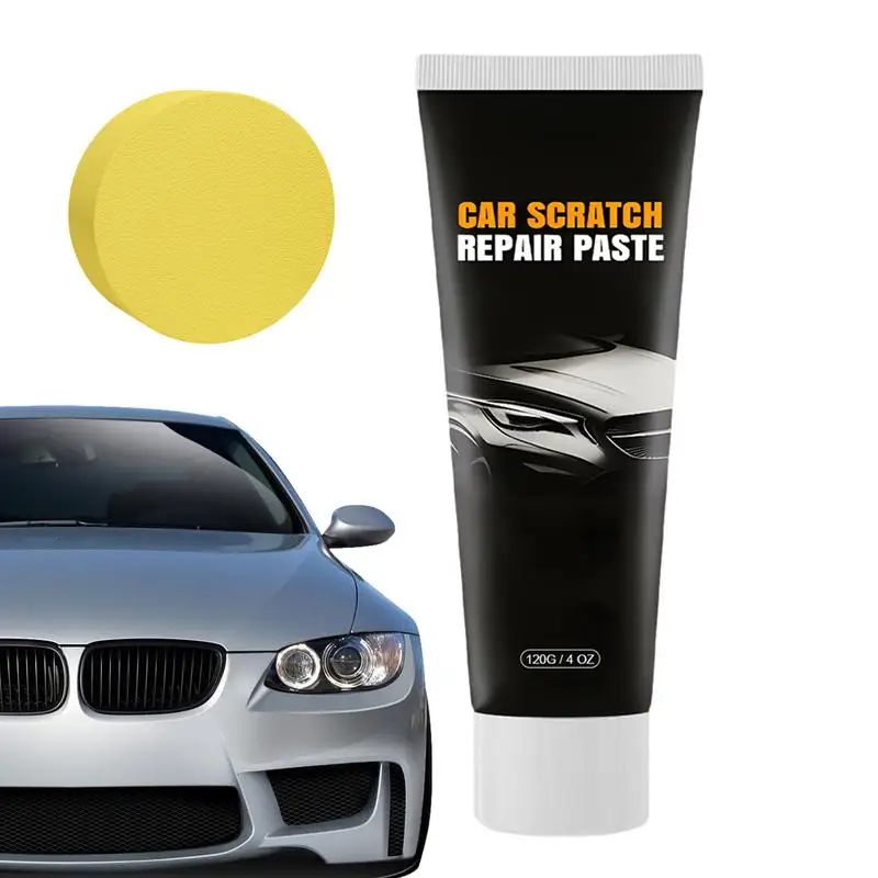 

Car Wax Scratch Remover Rubbing Compound With Sponge 120g Effective Easy Professional Car Wax Scratch Remover For Moderate