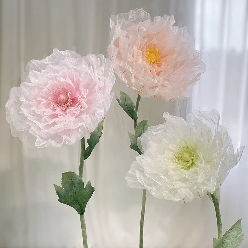 

Wedding Decor Props Large Electric Openable Artificial Flowers Shopping Mall Window Display Flower Garden Decoration Mariage