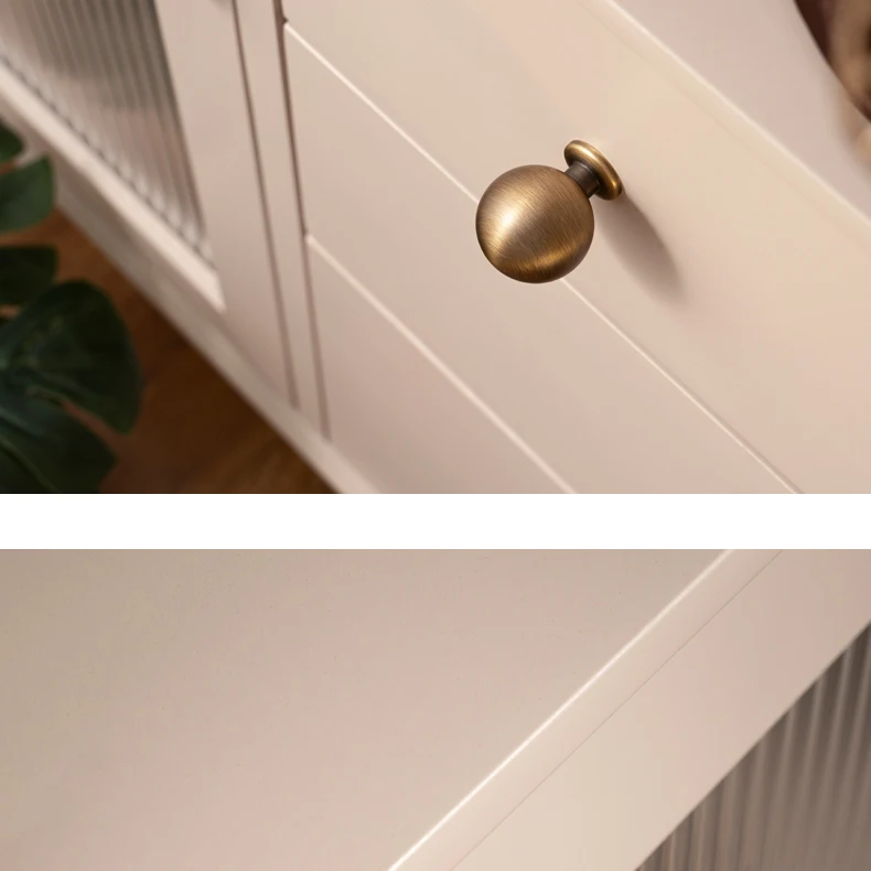 Round antique brushed brass cabinet knob — supplier illustration 10