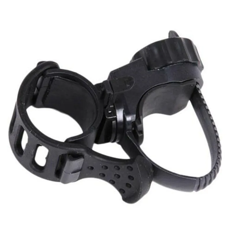 Fashion Bicycle Flashlight Holder Mount 360° Adjustable Rubber Straps Cycle Bike Front Torch LED Headlight Clamp Clip Bracket