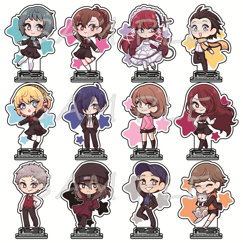 Persona 3 Chibi Star Version 10cm Acrylic Stand Figures Keychain Anime Collectible Merchandise Desktop Decoration Fan Gift
