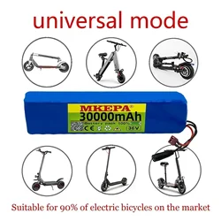 10S3P, 36V, 18650 lithium battery pack, 1000W with BMS modified battery, suitable for bicycles, scooters, and electric vehicles