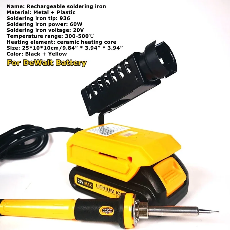 60W Wireless Electric Soldering Iron Internal Ceramic Heat 936 Tip Repair Welder Welding Solder Rework Station For Makita DeWalt