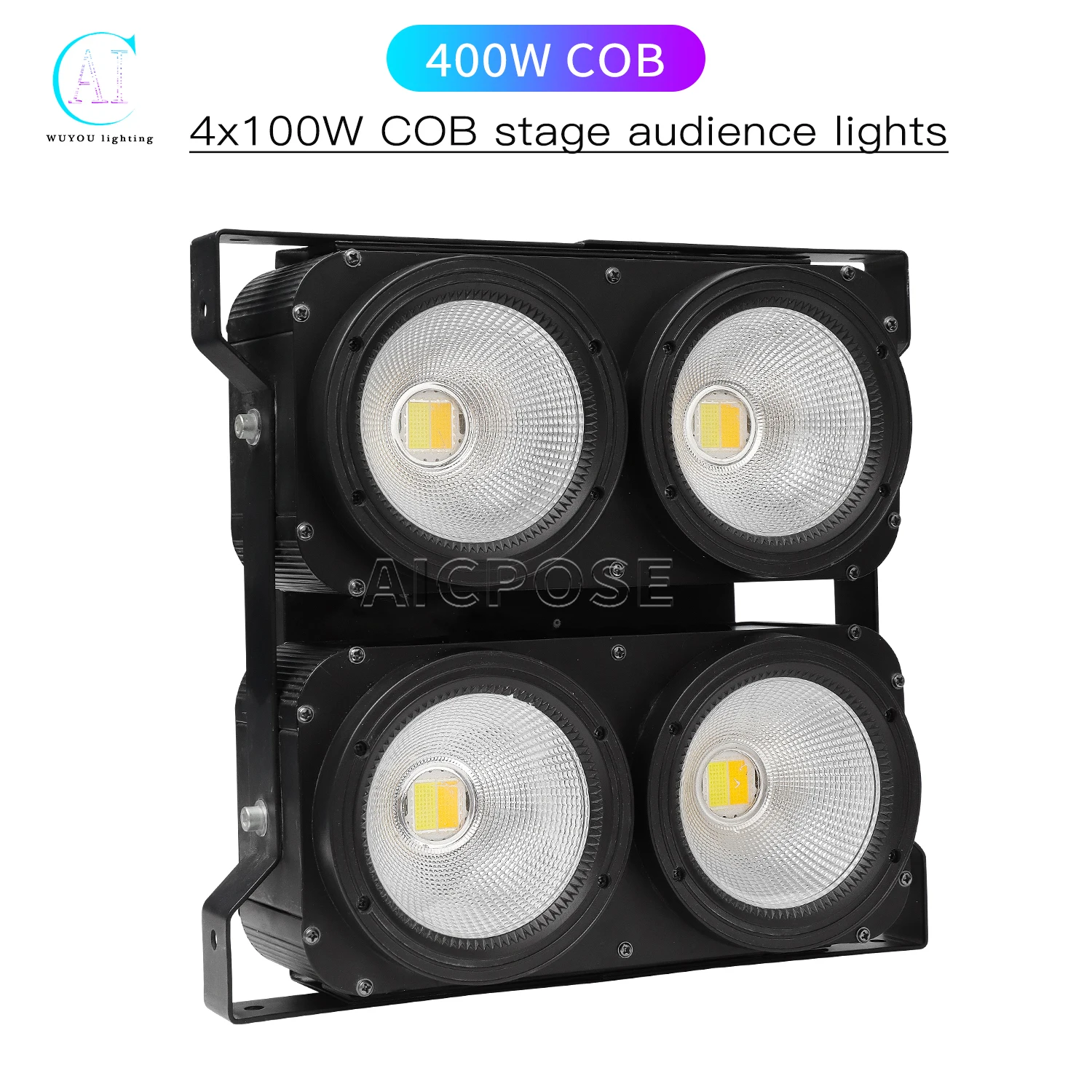 

400W 4 Eye COB светильник 4x100W 2 в 1 светодиодный Stage светильник DMX управление теплым белым/холодным белым цветом светильник DJ освещение для дискотеки и фестиваля