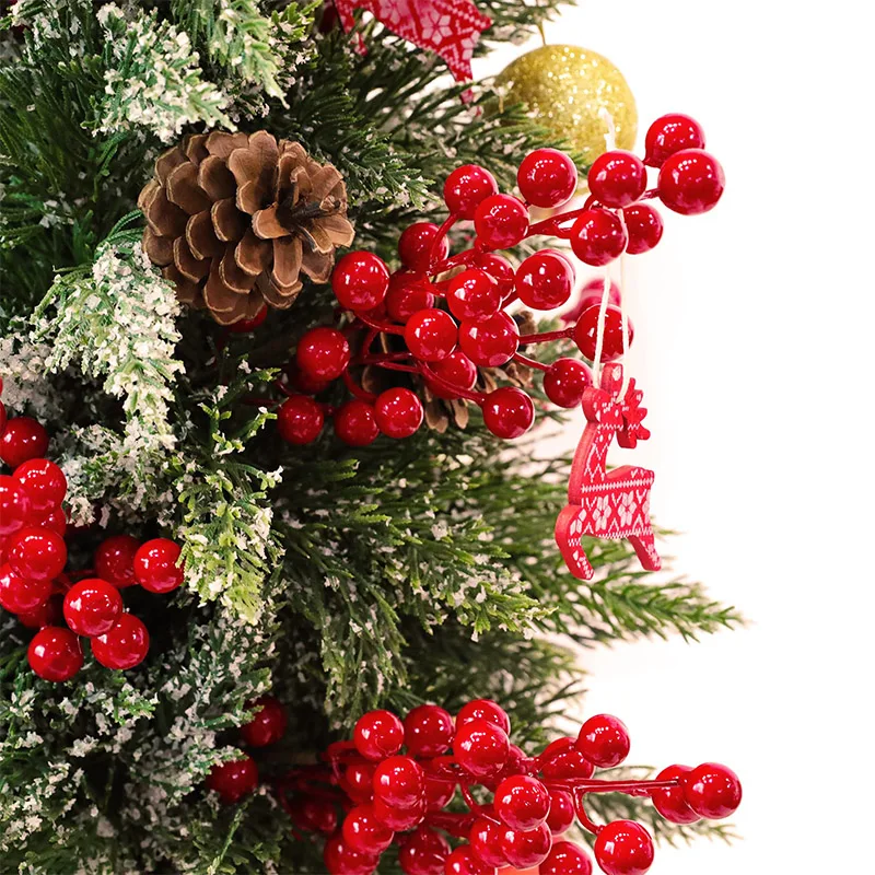 1/3/5 حزمة ينبع التوت الأحمر الاصطناعي 11 بوصة التوت الأحمر هولي فو يختار فروع لشجرة عيد الميلاد ترتيبات الأزهار ديكور