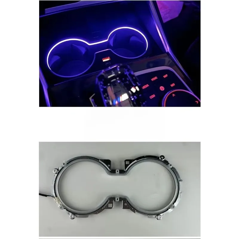 

Qua For Toyota Camry 2018 2019 2020 2021 R-AUTO Storage Box Frame Decoration 64 Colors LED Lamp Water Cup Holder Ambient Light