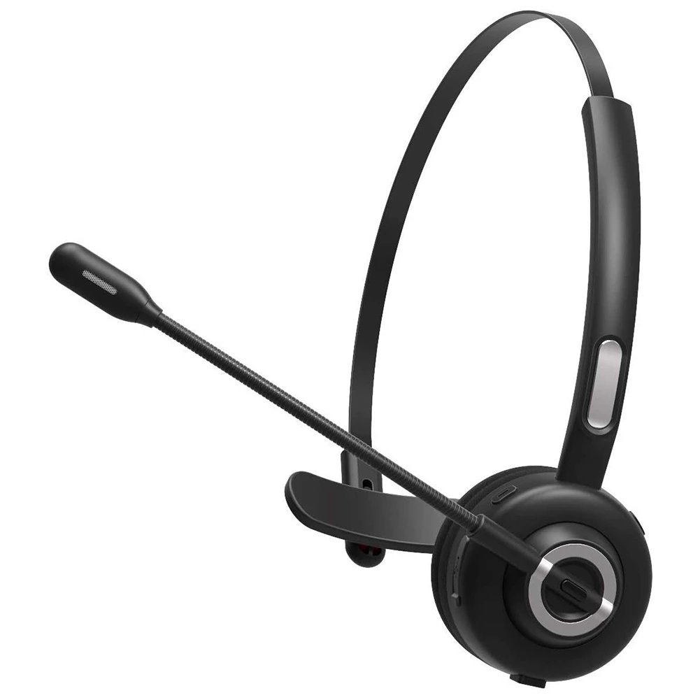 Auriculares Bluetooth para teléfonos móviles, auriculares de oficina con micrófono con cancelación de ruido y base de carga, auriculares para PC