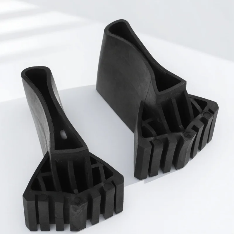 2Pcs Folding Ladder Non-Slip Feet Cover Durable Anti-Skid Foot Protector Hardwood Floor Protector Ladder Feet Covers Black