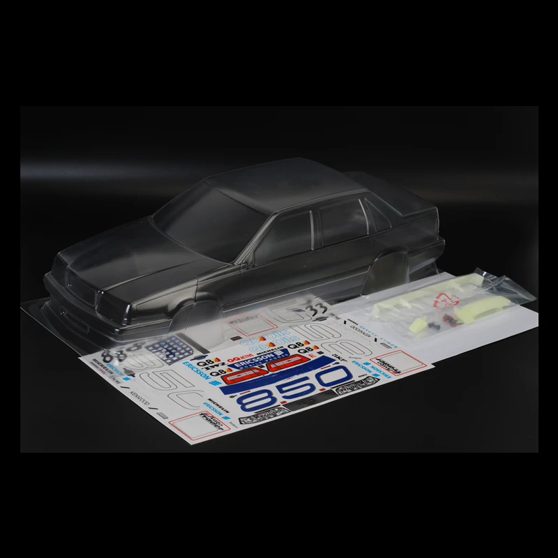 

Team C TC050 1/10 Volo 850 BTCC On Road Rc Drift Car Clear Body With 3D Tail Wing /Rearview Mirrors+Logo Sticker Decals