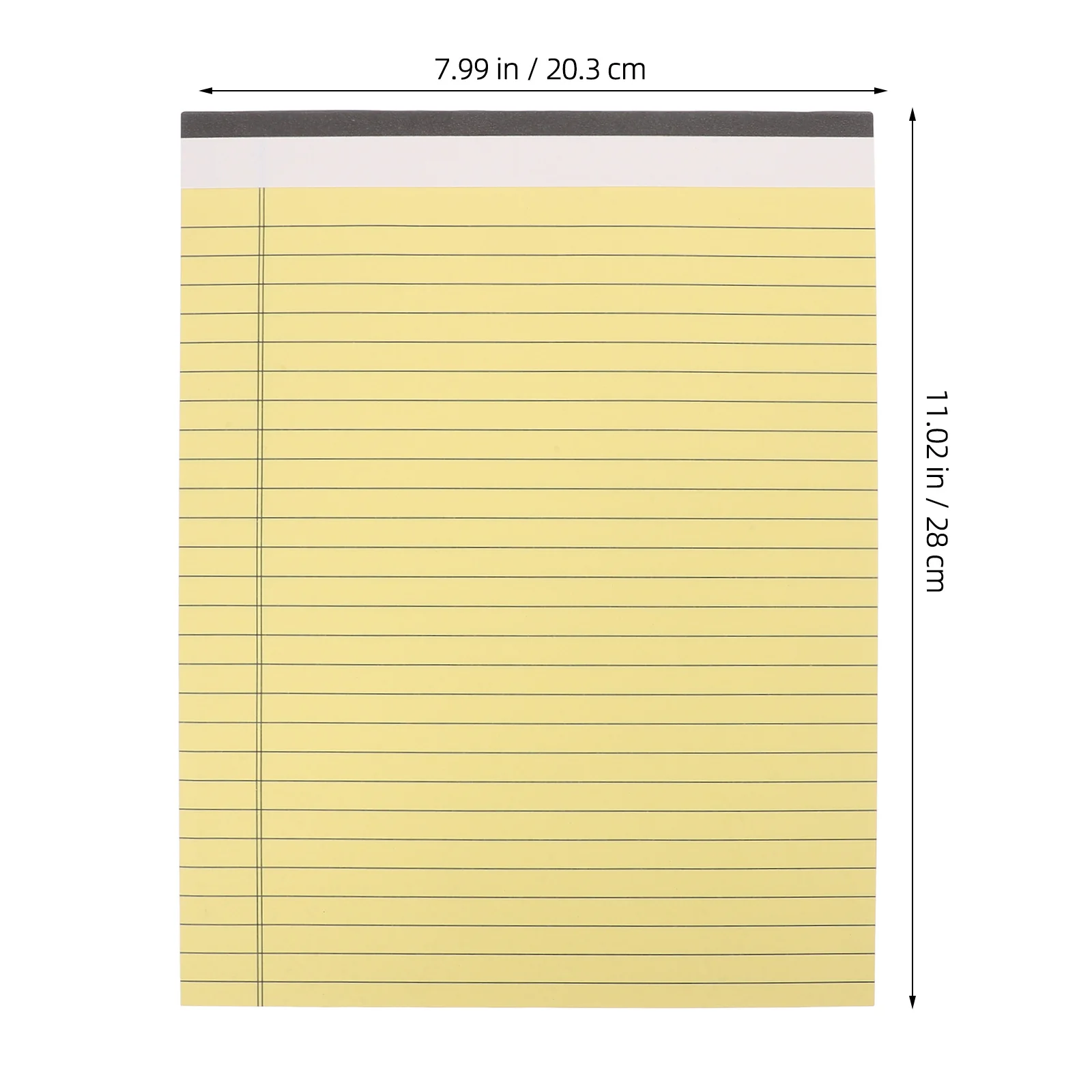 10 قطعة منصات قانونية ورقة صفراء كبيرة 203x280 مللي متر على الوجهين المسيل للدموع اصطف دفاتر الملاحظات لمكتب المدرسة-خذ #3