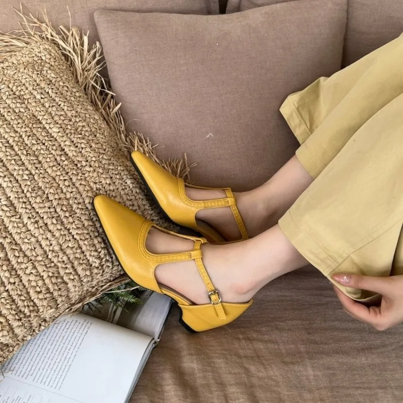 

French Pointed-toe Shoes Women's 2026 Spring New Kitten Heel Shallow Single Shoe Temperament