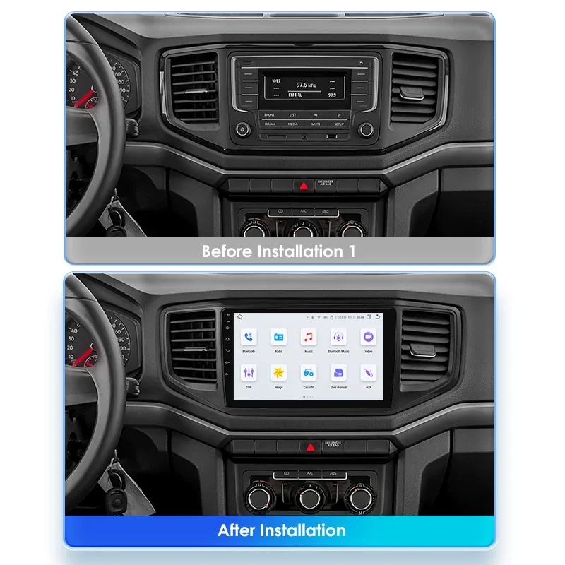 Hizpo 9 inch Android 15 Video Player for Volkswagen VW Amarok 1 2016 - 2020 Multimedia Head Unit Car GPS Auto Radio Navigation DVD BT GPS Navigation SWC Bluetooth FM RDS DSP IPS Screen Car Intelligent Systems 4G WiFi Head Unit Mirror Link DAB+ 360 Camera