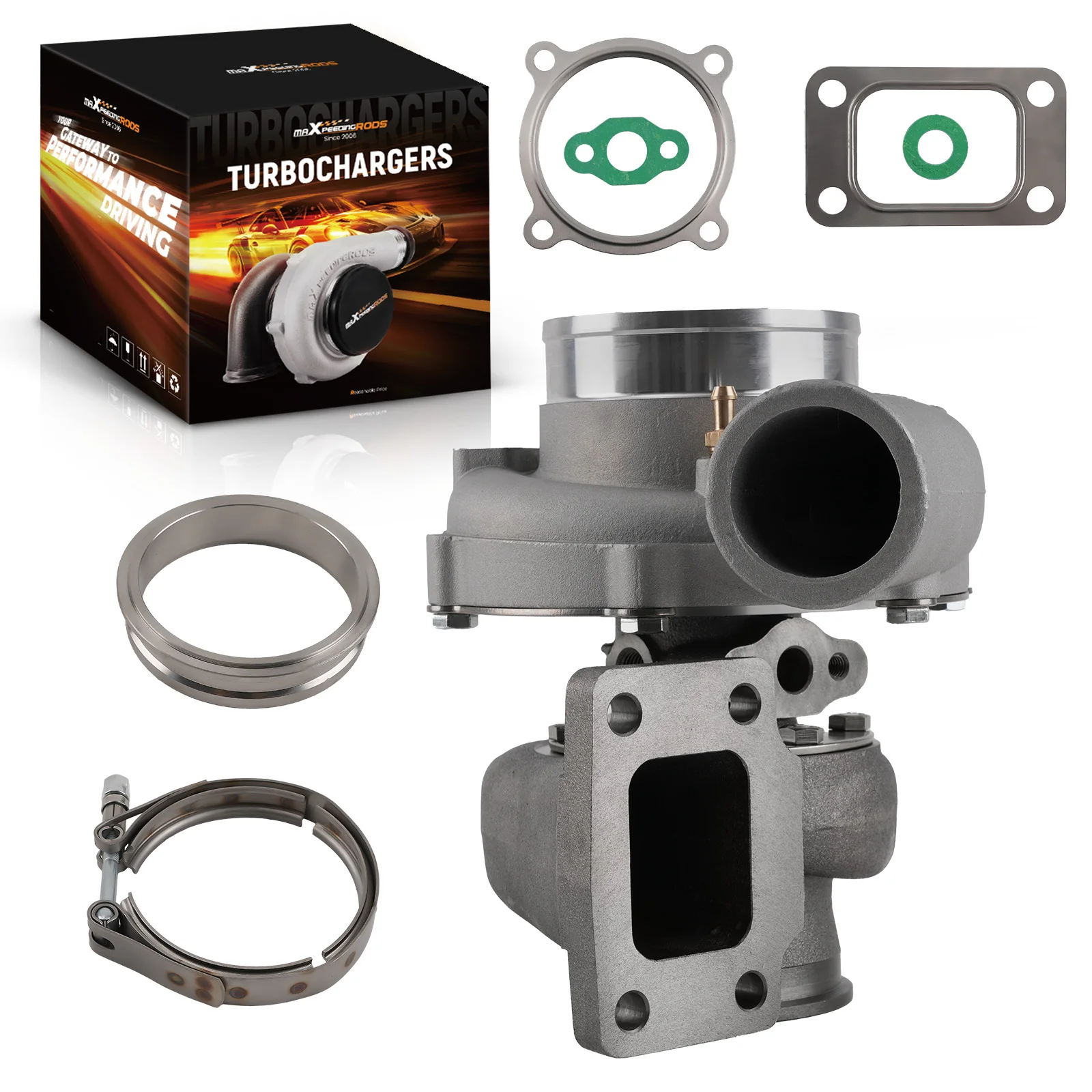 เทอร์โบ GT35 GT3582 T3 V-Band ล้อเทอร์โบแบบ Billet ป้องกันการกระตุก ให้กำลังสูงสุดถึง 600 แรงม้า