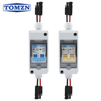 TOMZN Solar photovoltaic PV Combiner Box with DC MCB IP65 HT 2ways 600/1000V 1 input 1 out DC with matching wires Waterproof Box