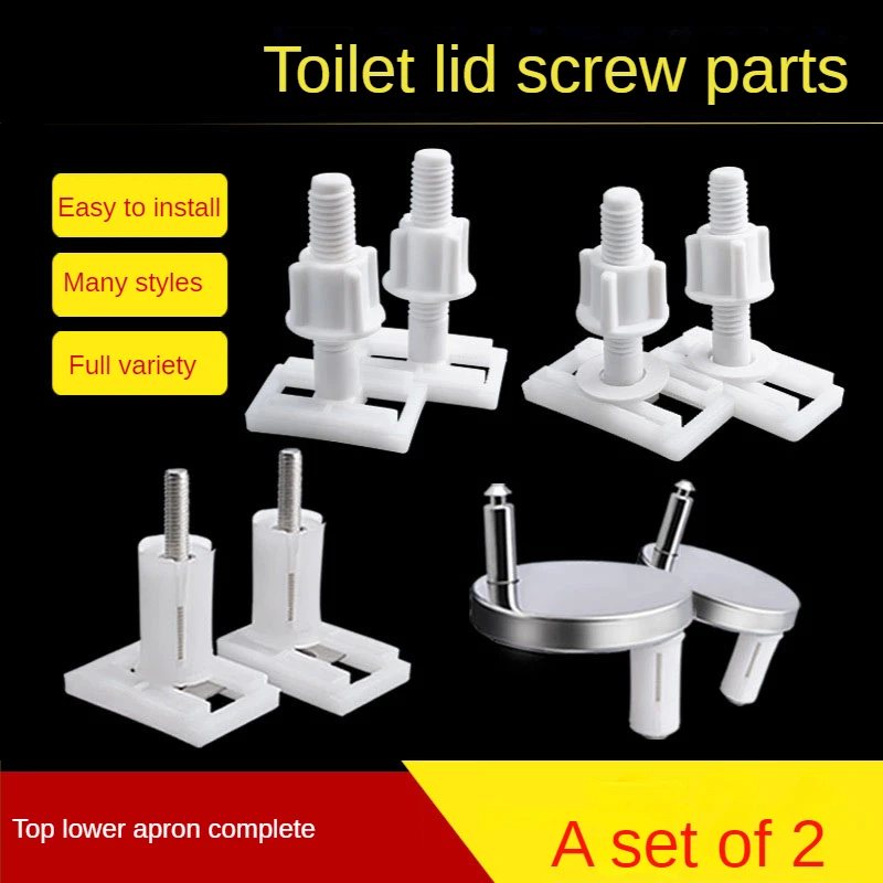 Toilet Seat Hinges Mountings Closestool Bolt Anchoring Screw Universal Toilet Replacement Accessories Bathroom Fixture Fittings