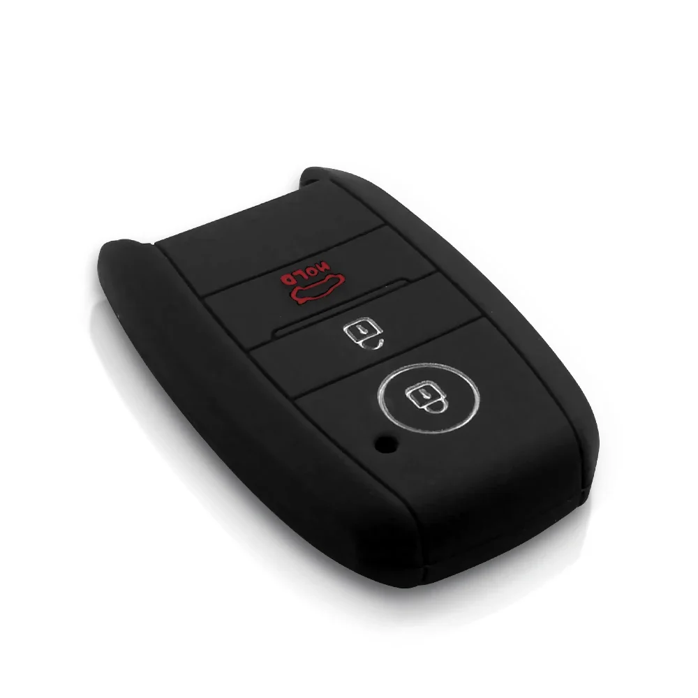 KEYYOU Silicone Car Key Case For Kia K3 K4 K5 Rio Ceed Soul Sportage Sorento Carens Picanto Smart 3 Buttons Remote Fob Cover
