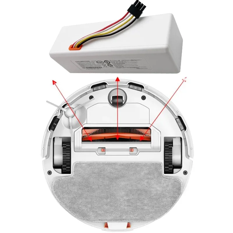 Brand new 14.4V P1904-4S2P-MM lithium Battery For Xiaomi Mijia 1C STYTJ01ZHM Robot Vacuum Mop Cleaner Accessories 12800mAh