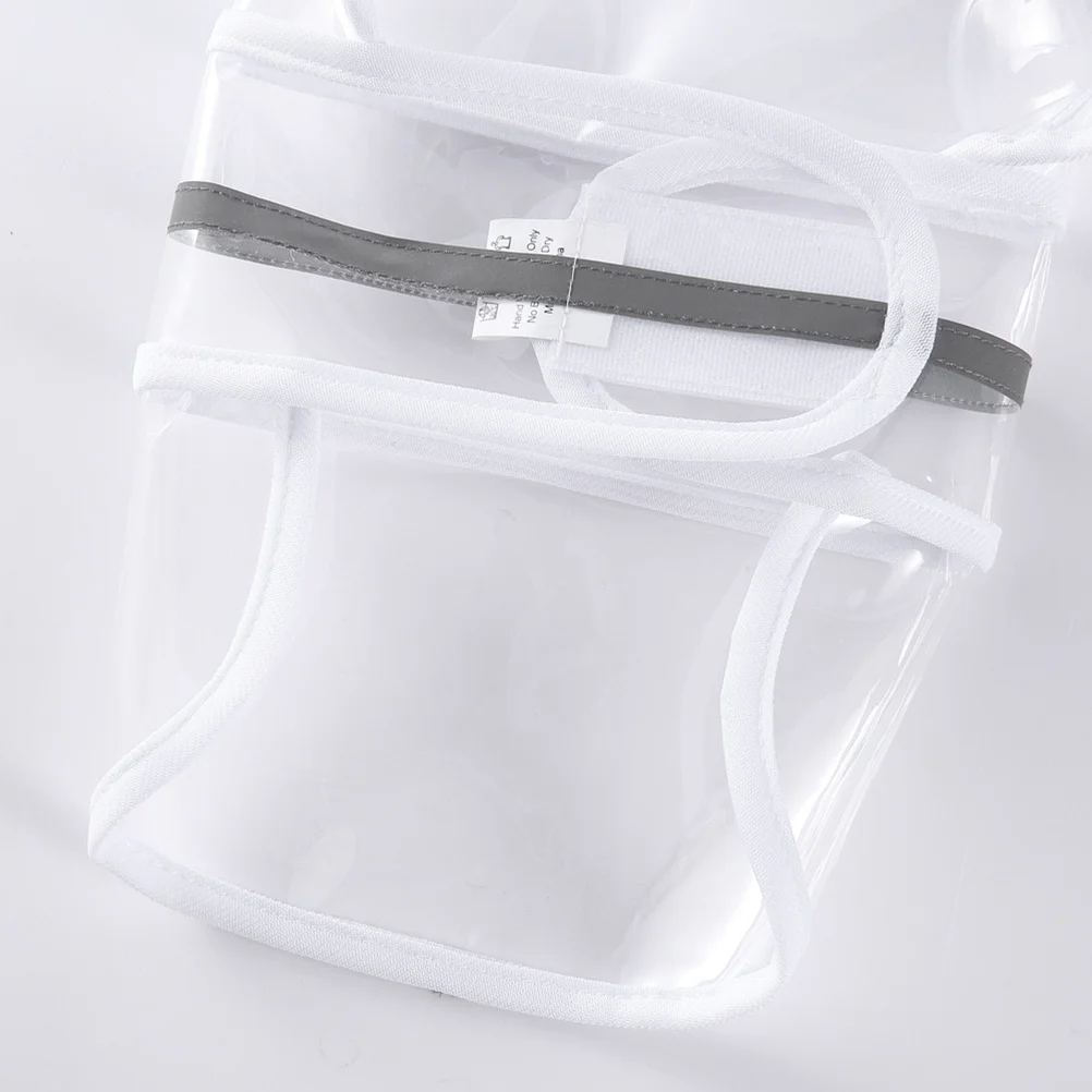 

Dog Raincoat White Size S Reflective Waterproof Hooded Reflective Strap Secure Fit Pet Rainwear Pet Dog Rain Coat