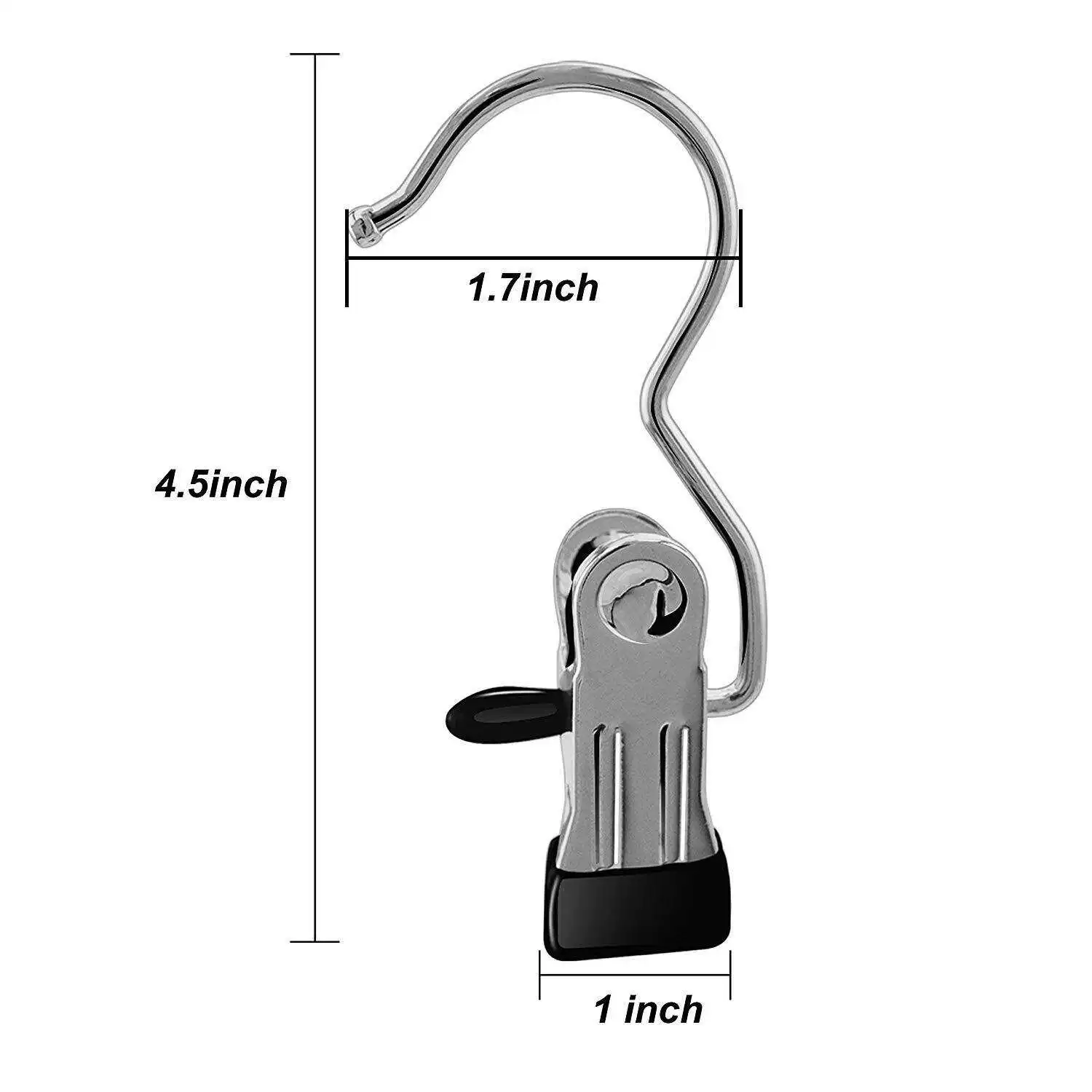 Ultimate Lightweight 16 Counts Anti-Rust Hanging Clips Clothespins,  Travel Leggings Skirt Hanger Organizer for Home & More, Spacesaving Magic Hat & Pants Trousers Storage Rack Multipurpose Organized Hooks Clotheshanger view 8